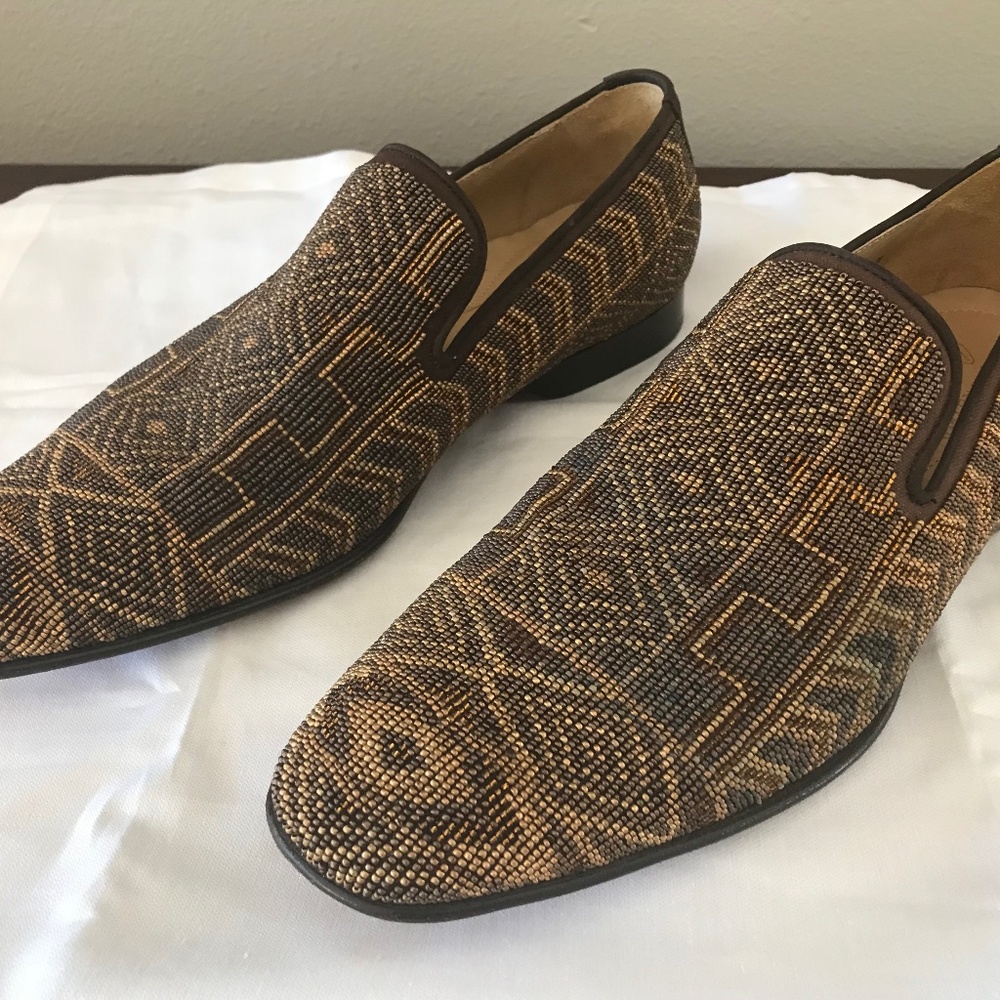 Donald J. Pliner Italian-made beaded loafers, size 12, worn 3x
